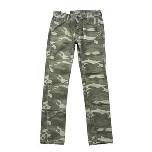 Hollister Camo Pants Men's Size 29 Green Camouflage Slim Fit Jeans Button Fly